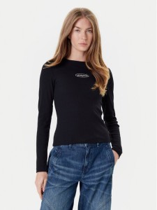 Guess Jeans Bluzka W5YP38 KA0H1 Czarny Slim Fit