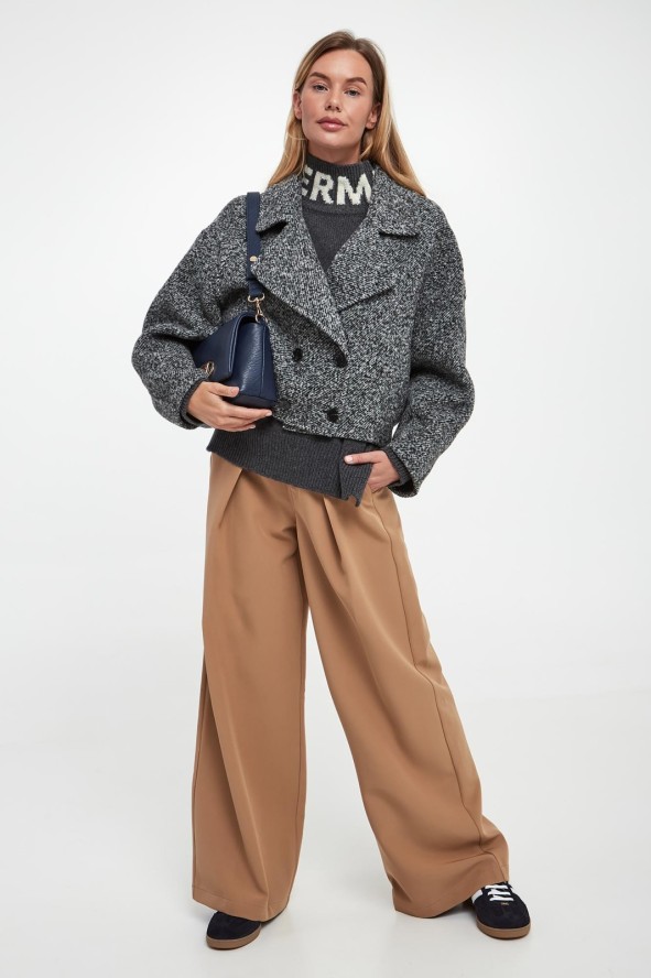 Płaszcz damski wełniany krótki ERMANNO FIRENZE