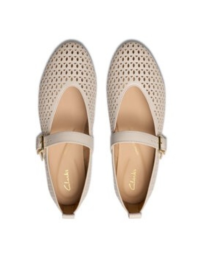 Clarks Półbuty Fawna Jane 26181230 Écru