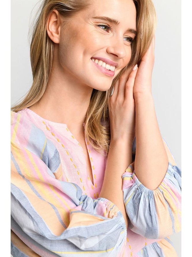 Rich & Royal Bluzka w kolorze błękitno-pomarańczowo-jasnoróżowym rozmiar: 38