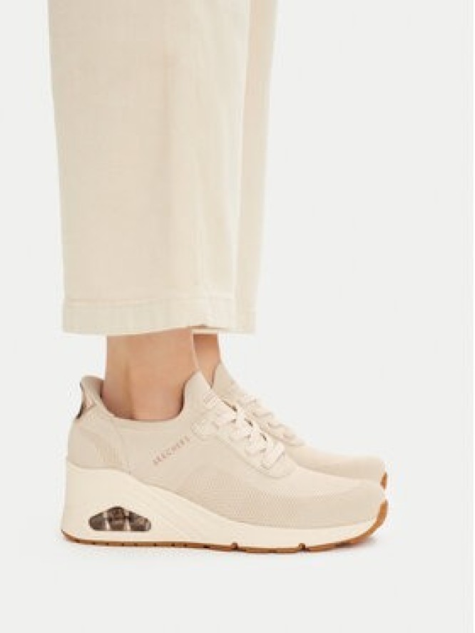 Skechers Sneakersy Uno Wedge 177531/OFWT Beżowy