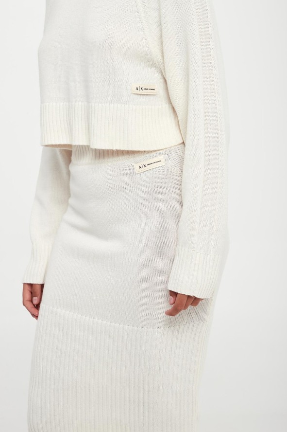 Spódnica midi wełniana ARMANI EXCHANGE