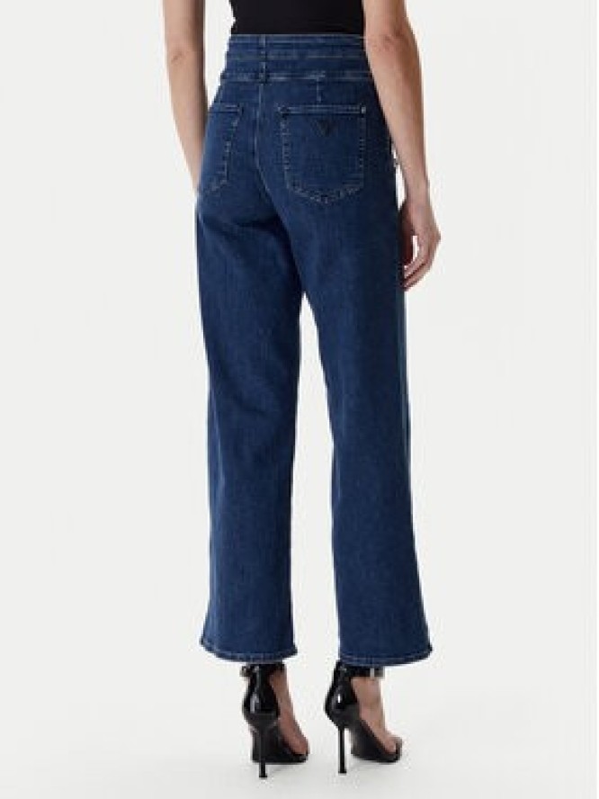 Guess Jeansy W6RA3R D0910 Granatowy Wide Leg
