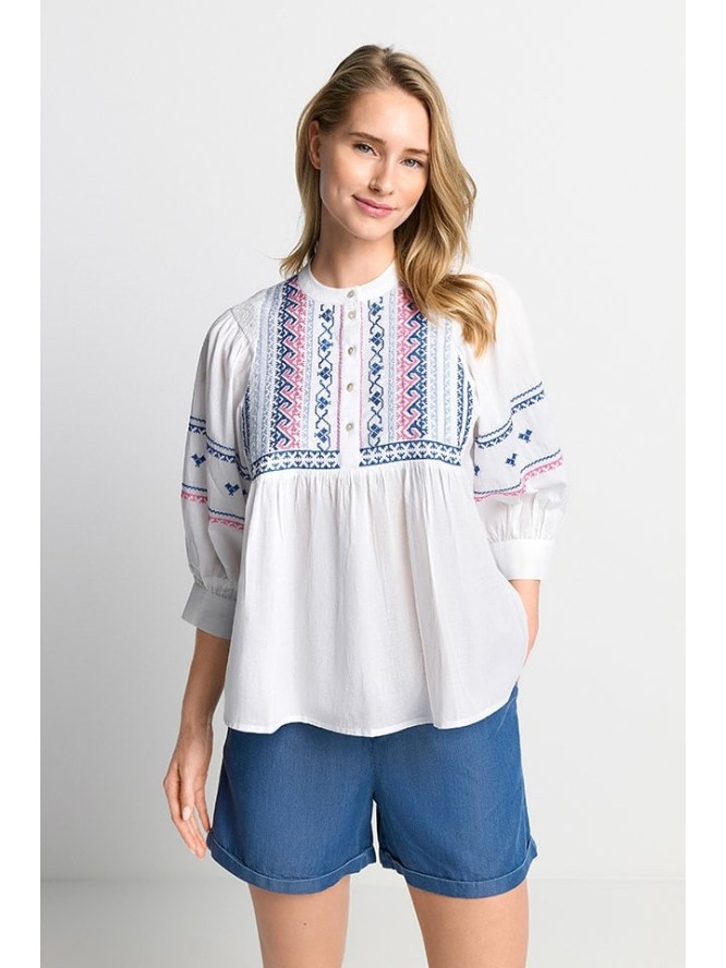 Rich & Royal Bluzka w kolorze biało-niebieskim rozmiar: 36