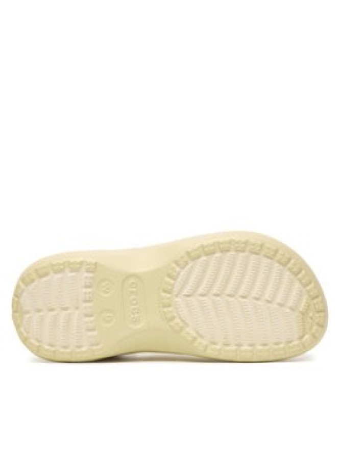 Crocs Klapki Classic Platform Fuzz Lined Clog 212854 Beżowy