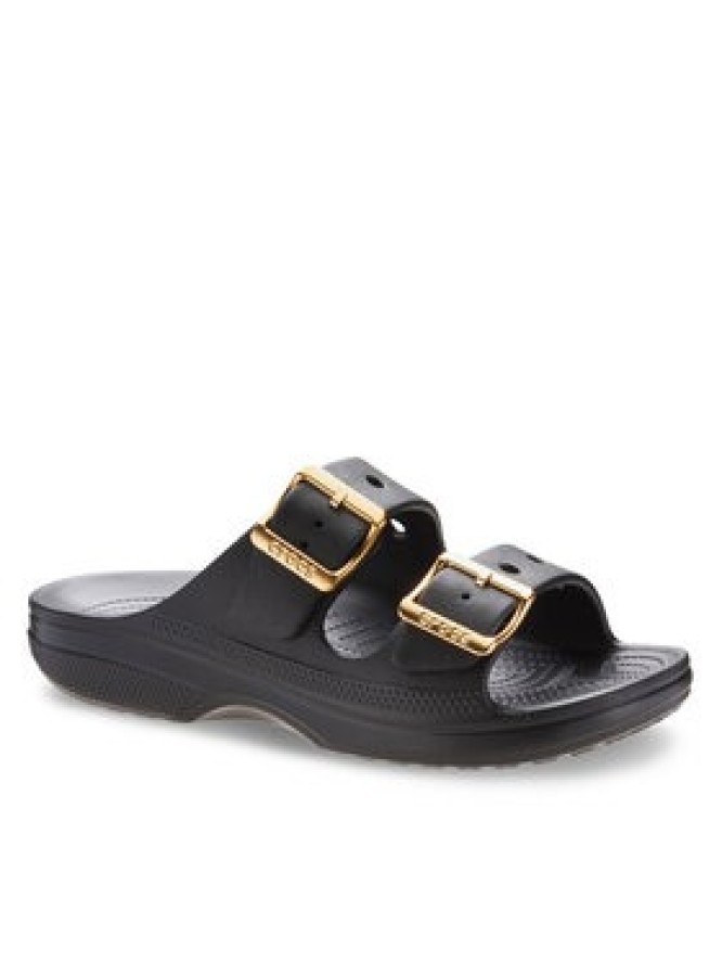 Crocs Klapki Saturday Sandal Metallic Buckle 213316 Czarny