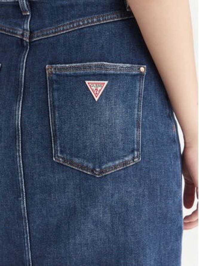 Guess Sukienka jeansowa W5BK40 D0615 Niebieski Regular Fit