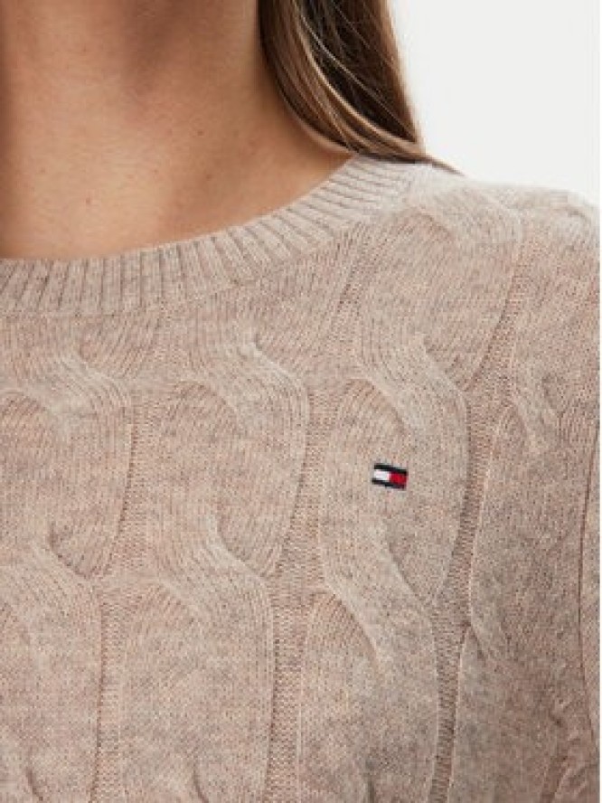 Tommy Hilfiger Sweter WW0WW43586 Beżowy Regular Fit