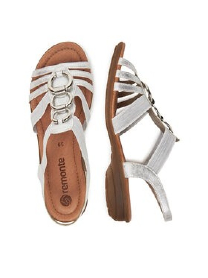 Remonte Sandały R3605-80 Srebrny