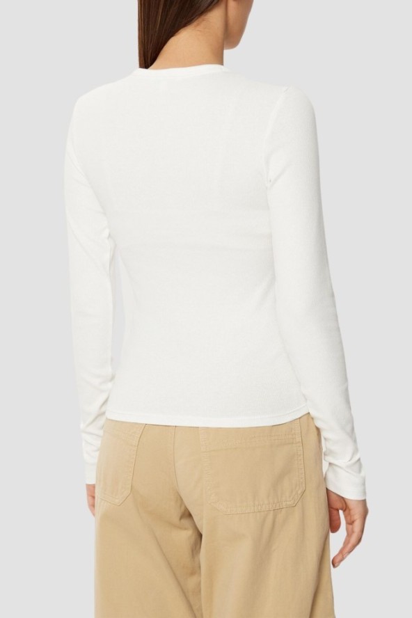 TOMMY JEANS Beżowy damski longsleeve, Rozmiar L