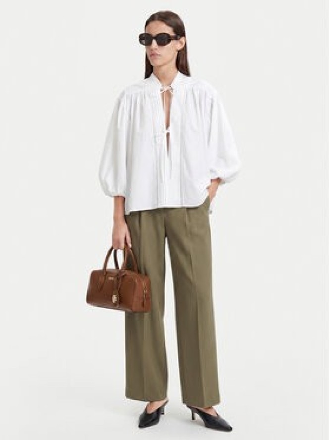 HUGO Spodnie materiałowe Tiana17 50564491 Zielony Relaxed Fit
