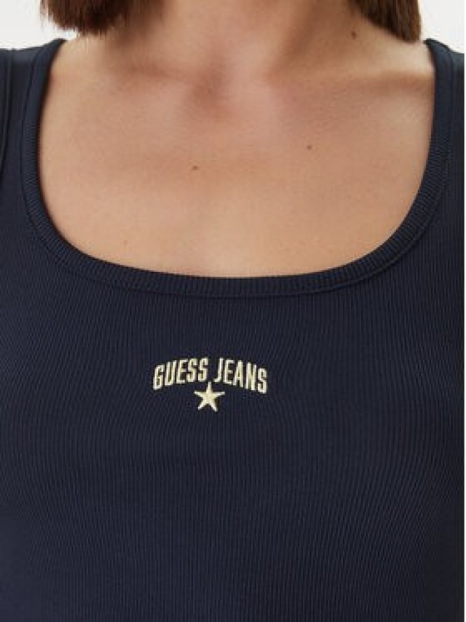 Guess Jeans Top W6GPZ2 KA0H1 Granatowy Slim Fit