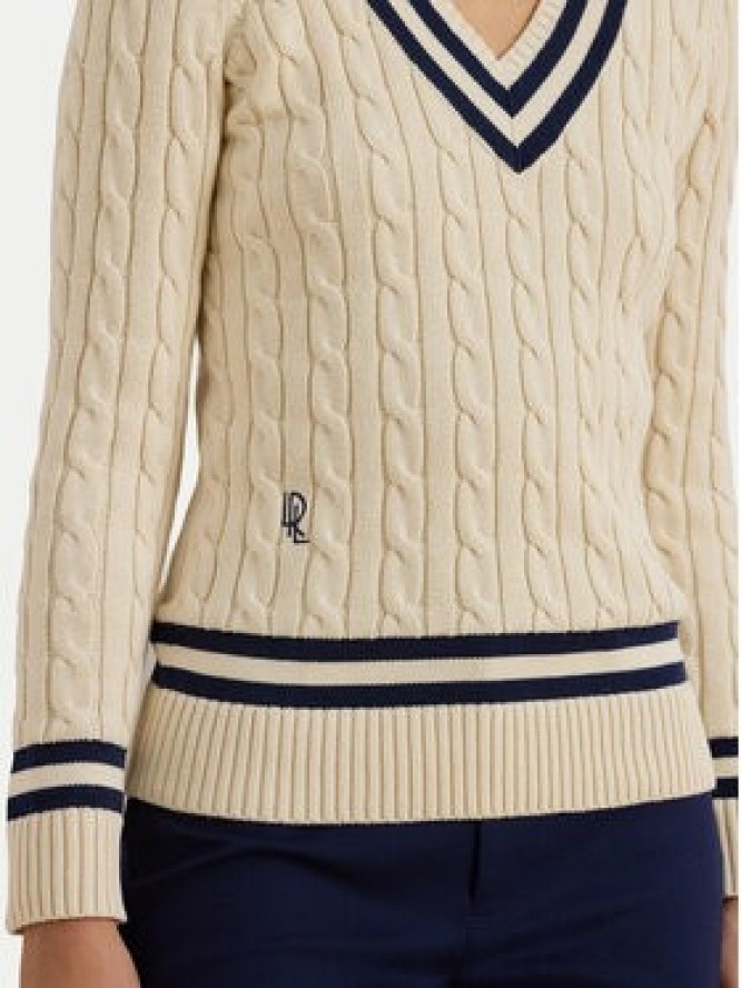 LAUREN RALPH LAUREN Sweter 200B22020001 Beżowy jasny Relaxed Fit