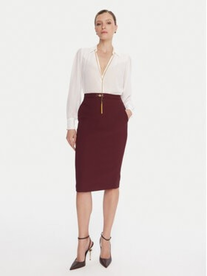 Elisabetta Franchi Bluza CA-133-57E2-V400 Biały Regular Fit