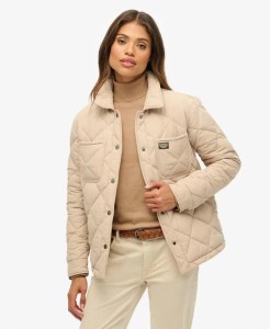 superdry Pikowana kurtka Quilted Chore Liner – Humus Beige