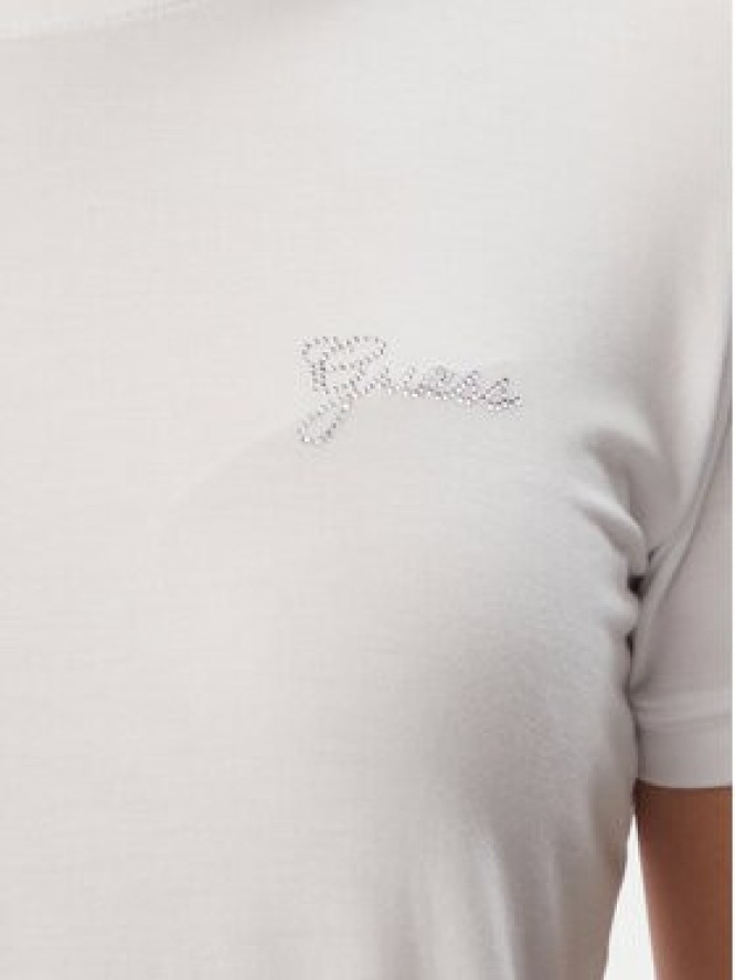 Guess T-Shirt W6YI12 K3751 Biały Slim Fit