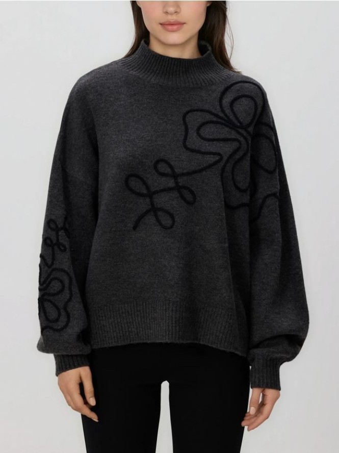 Sweter oversize - ciemnoszary