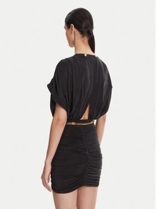 Elisabetta Franchi Sukienka koktajlowa AB-765-51E2 Czarny Regular Fit