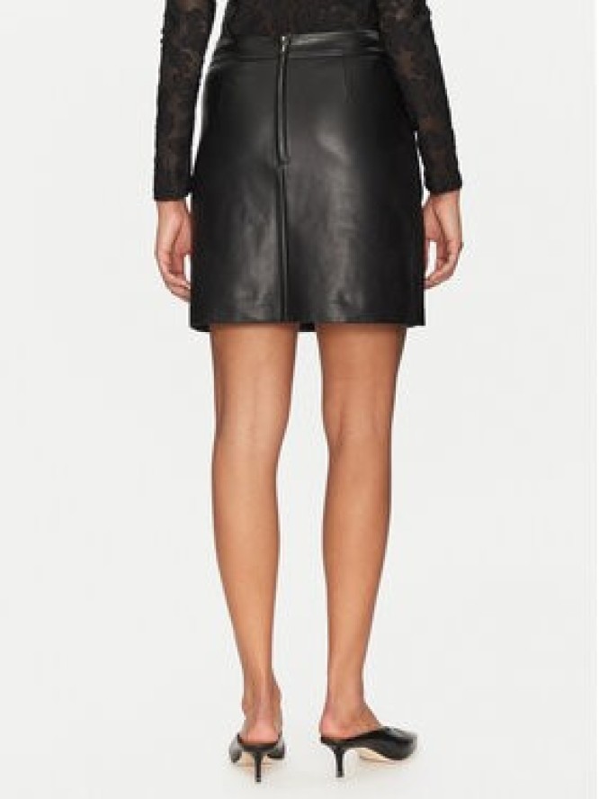 Morgan Spódnica z imitacji skóry 251-JMAY Czarny Regular Fit