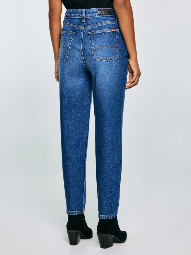 jeansy damskie mom jeans niebieskie silla 620