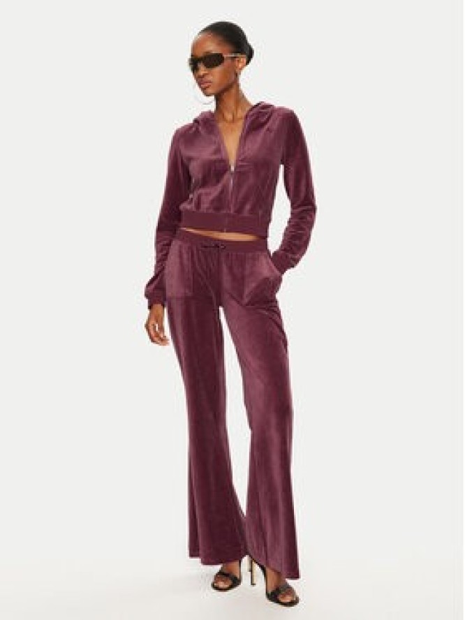 Juicy Couture Spodnie dresowe Caisa JCSEBJ008 Bordowy Slim Fit