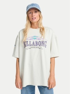Billabong T-Shirt Wave Out EBJZT00481 Biały Loose Fit