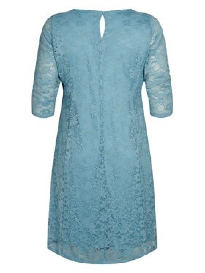 Zizzi Sukienka koktajlowa E02610A Niebieski Feminine Fit