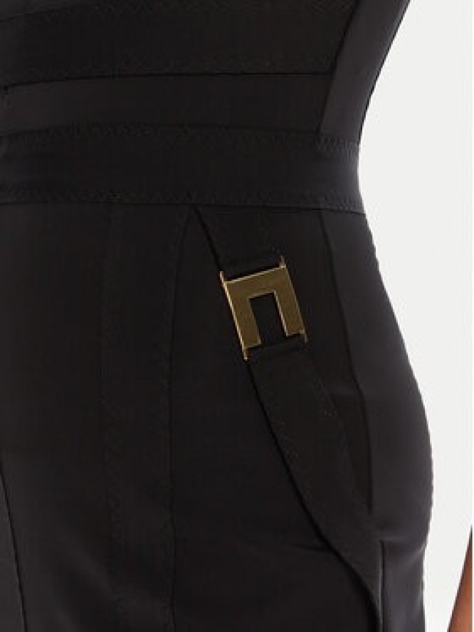 Elisabetta Franchi Sukienka koktajlowa AB-810-56E2-V520 Czarny Regular Fit