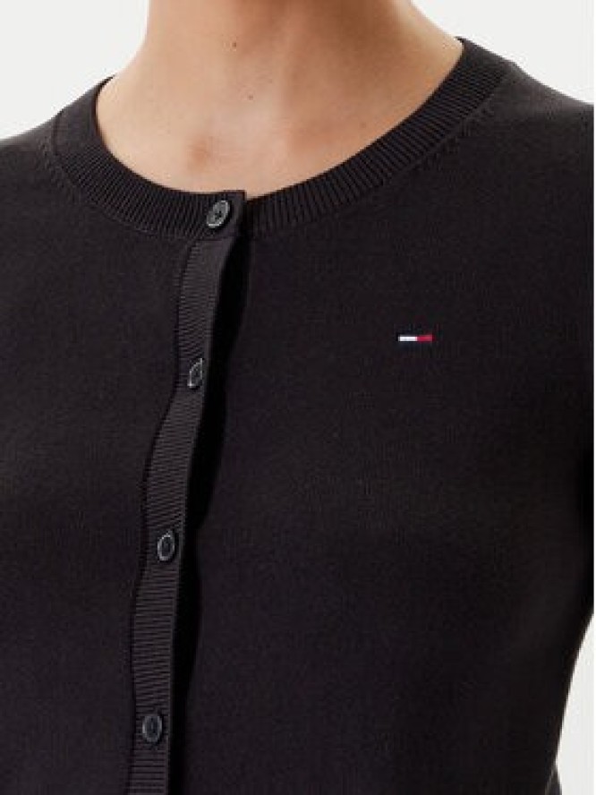 Tommy Jeans Kardigan Essential DW0DW20976 Czarny Regular Fit