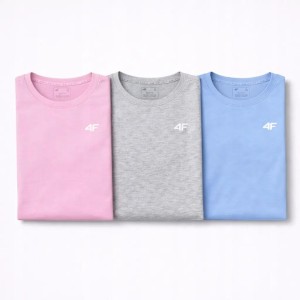 KOMPLET KOSZULEK DAMSKICH 4F ZESTAW 3 SZTUK T-SHIRTÓW XS F3306 SS26