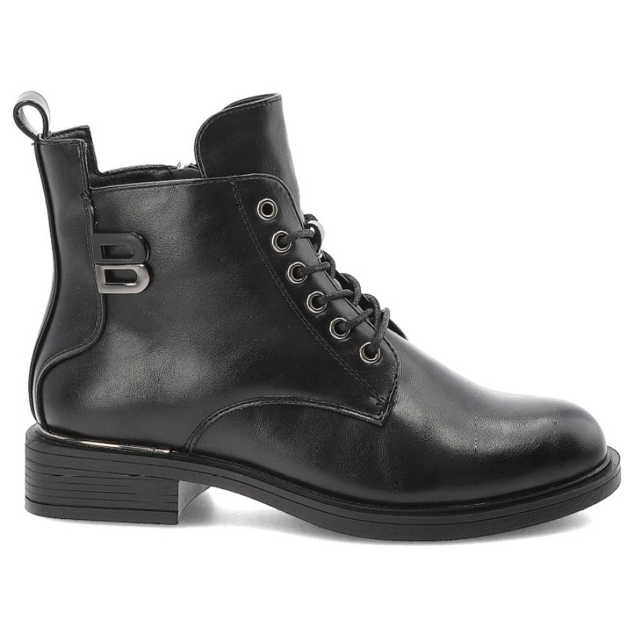 Czarne Botki Vinceza Klasyczne Buty Damskie