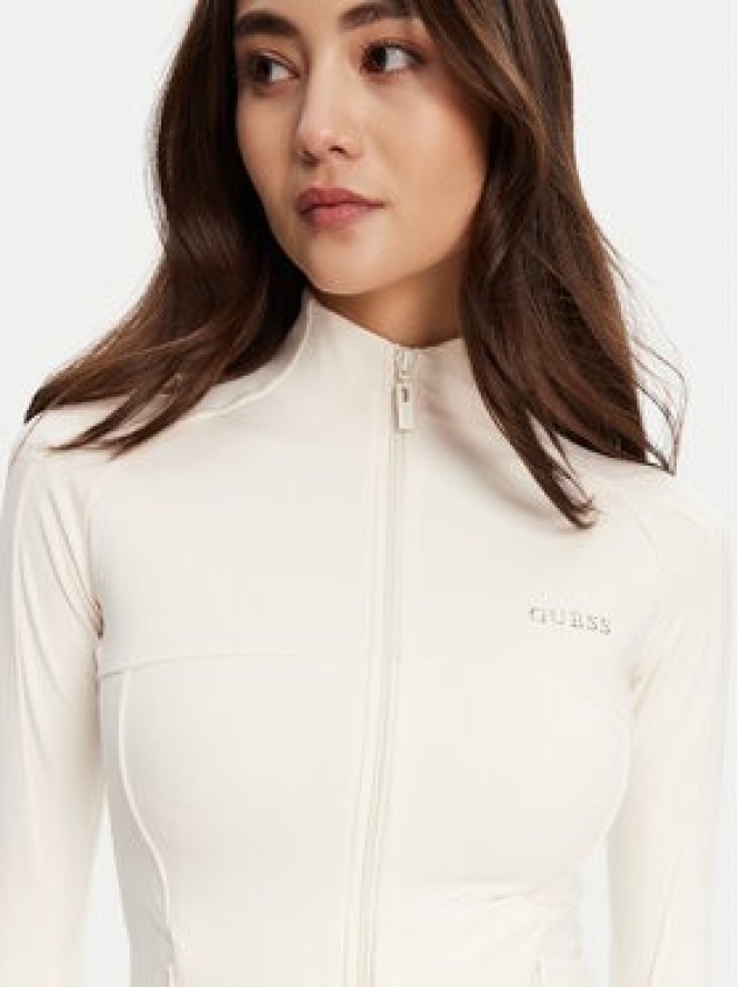 Guess Bluza V5RP17 KCD02 Écru Regular Fit