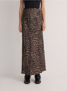 Spódnica maxi w zwierzęcy wzór - wielobarwny