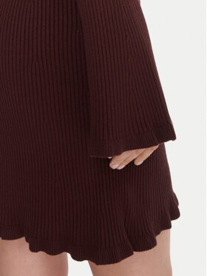 Kontatto Sukienka dzianinowa 3M0819C Bordowy Slim Fit