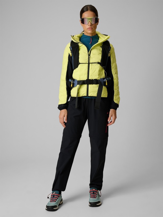 4F Bluza trekkingowa slim bez kaptura damska - turkusowa L