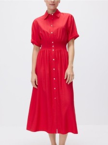 Sukienka szmizjerka - czerwony