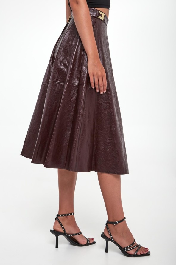 Spódnica midi z ekoskóry ELISABETTA FRANCHI