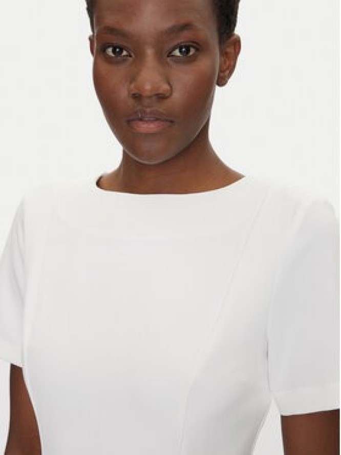 Fracomina Sukienka koktajlowa FS25SD1006W42901 Biały Regular Fit