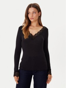 Vero Moda Bluzka Skye 10339843 Czarny Slim Fit