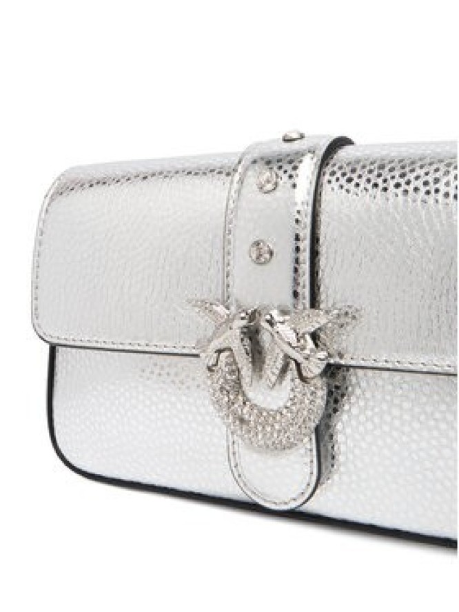 PINKO Torebka Love One Slouchy Baby AI 25-26 PCPL 105353 A2WD Srebrny