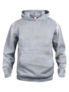 clique Basic Hoody Junior szary melanż, miękki materiał – grey melange