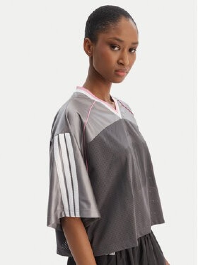 adidas T-Shirt Stadium KC4977 Szary Loose Fit