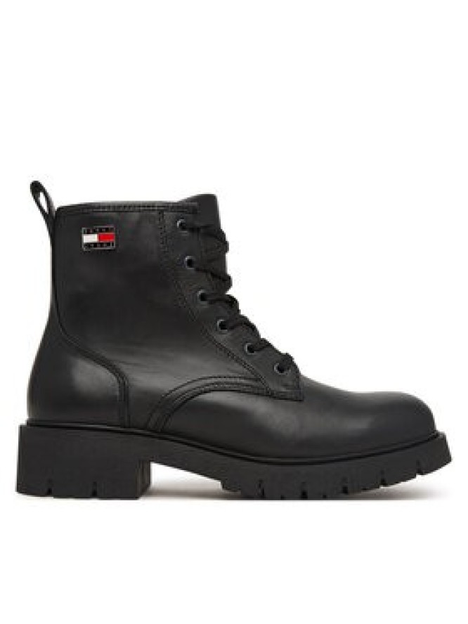 Tommy Jeans Trapery Tjw Cleated Lace Up Boots EN0EN03104 Czarny