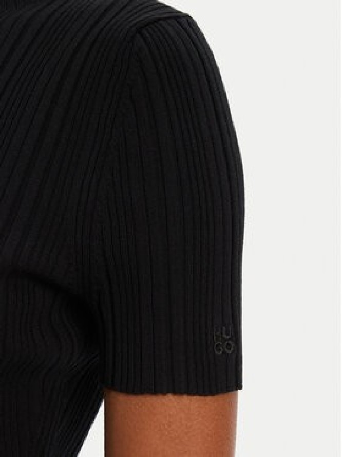 HUGO Sweter Sarphapilk 50542598 Czarny Slim Fit