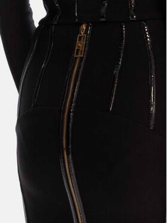 Elisabetta Franchi Spódnica ołówkowa GO-124-57E2-V460 Czarny Slim Fit