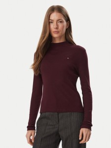 Tommy Hilfiger Bluzka Cody WW0WW47307 Bordowy Slim Fit
