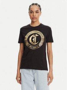 Just Cavalli T-Shirt 78PAHT01 Czarny Regular Fit