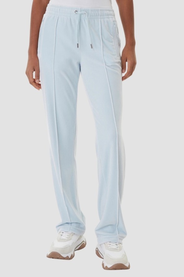 JUICY COUTURE Błękitne spodnie dresowe damskie z cyrkoniami Tina, Rozmiar S