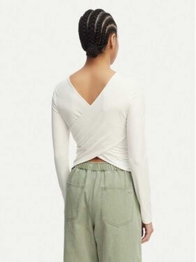 Roxy Longsleeve ERJKT04364 Biały Slim Fit