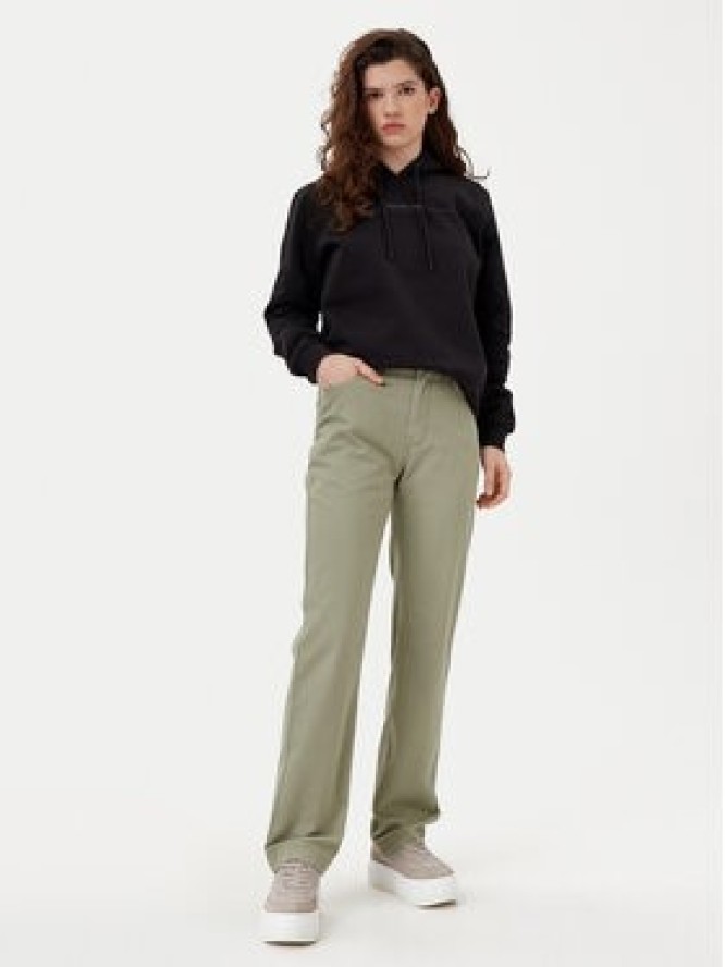 Calvin Klein Jeans Spodnie materiałowe J20J224852 Zielony Straight Fit